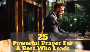 Prayer For A Boss Who Leads With Integrity