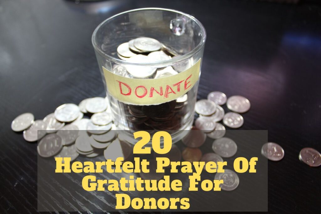 Prayer Of Gratitude For Donors